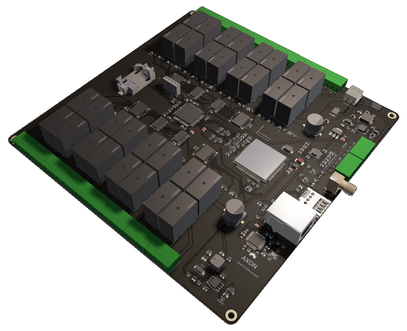 AXON CCU-32 — Cabin master with 32 relay outputs and an offline decision